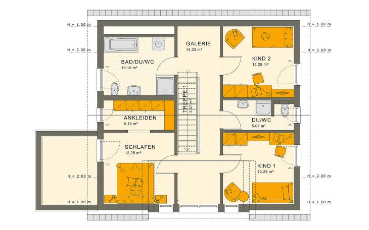 Living Haus - Musterhaus SUNSHINE 154 V2 Dachgeschoss