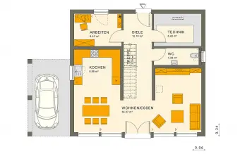 Grundriss Designerhaus SUNSHINE 154 V7 von Living Haus