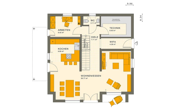 Living Haus - Musterhaus SUNSHINE 154 V4 Erdgeschoss