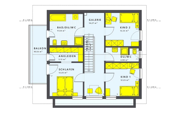 Living Haus - Musterhaus SUNSHINE 154 V4 Dachgeschoss