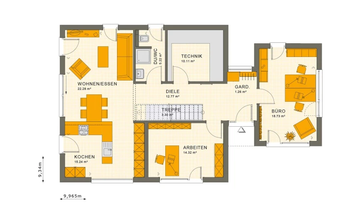 Living Haus - Musterhaus SUNSHINE 157 Fellbach Erdgeschoss