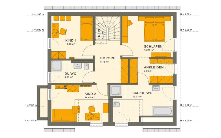 Living Haus - Musterhaus SUNSHINE 164 V2 Dachgeschoss