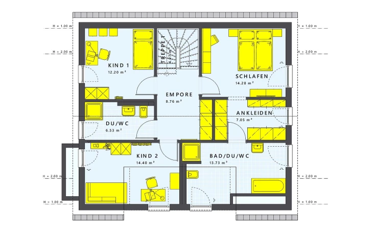 Living Haus - Musterhaus SUNSHINE 164 V2 Dachgeschoss