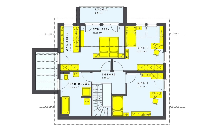 Living Haus - Musterhaus SUNSHINE 165 V5 Dachgeschoss