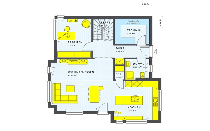 Living Haus - Musterhaus SUNSHINE 167 V6 Erdgeschoss
