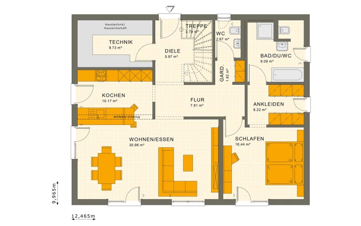 Living Haus - Musterhaus SUNSHINE 210 V2 Erdgeschoss