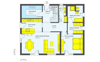 Grundriss Familienhaus SUNSHINE 210 V2 von Living Haus