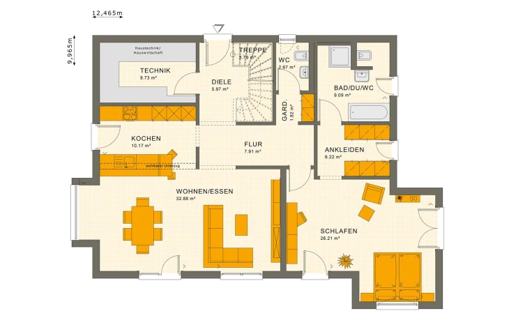 Living Haus - Musterhaus SUNSHINE 210 V4 Erdgeschoss