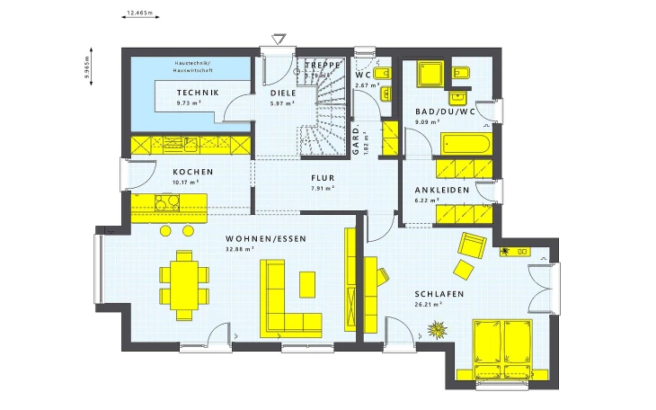 Living Haus - Musterhaus SUNSHINE 210 V4 Erdgeschoss