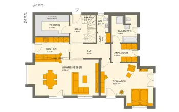 Grundriss Familienhaus SUNSHINE 210 V4 von Living Haus