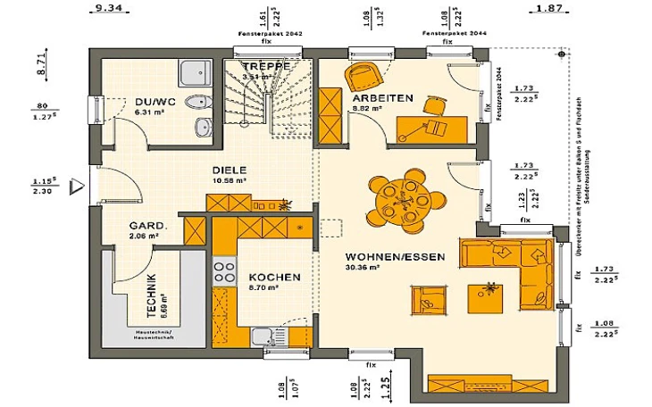 Living Haus - Musterhaus SOLUTION 134 V10 Erdgeschoss
