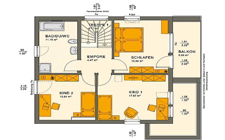 Living Haus - Musterhaus SOLUTION 134 V10 Obergeschoss