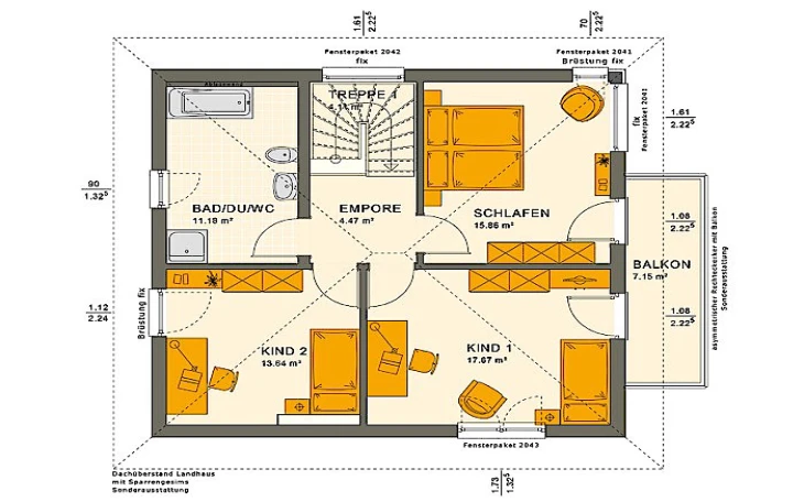 Living Haus - Musterhaus SOLUTION 134 V9 Obergeschoss