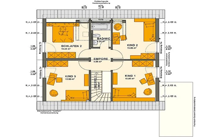 Living Haus - Musterhaus SOLUTION 151 V3 Dachgeschoss