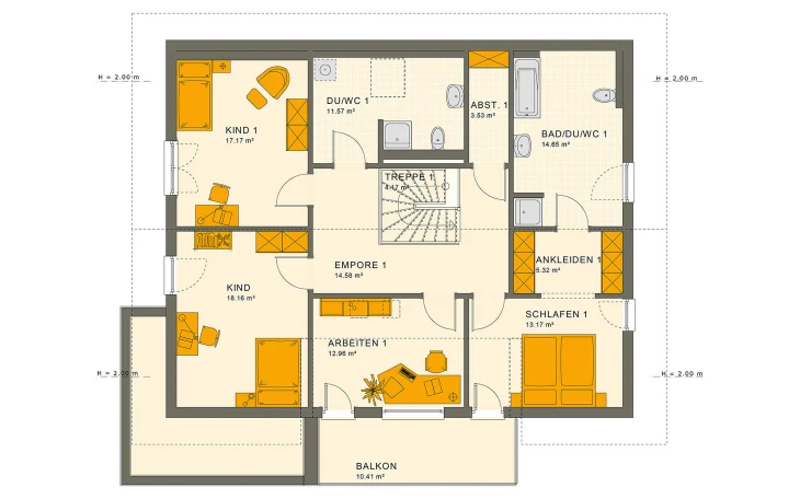 Living Haus - Musterhaus SOLUTION 230 V5 Dachgeschoss