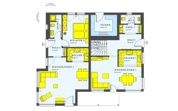 Grundriss Familienhaus SOLUTION 230 V5 von Living Haus