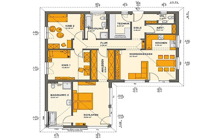 Living Haus - Musterhaus SOLUTION 100 V3  Erdgeschoss