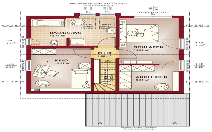 Living Haus - Musterhaus Solution 100 V6 Dachgeschoss