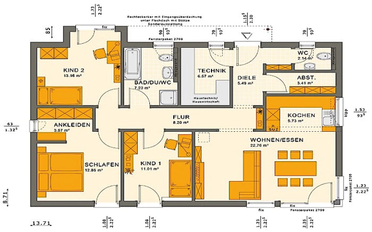 Living Haus - Musterhaus SOLUTION 100 V7 Erdgeschoss
