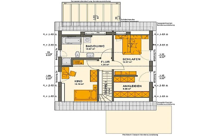 Living Haus - Musterhaus SOLUTION 106 V3 Dachgeschoss