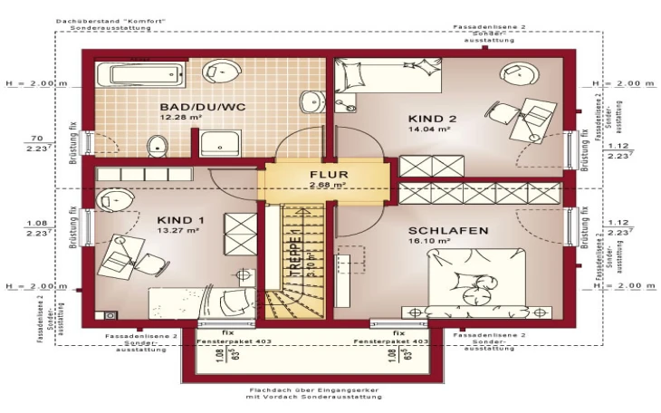 Living Haus - Musterhaus Solution 117 V7 Dachgeschoss