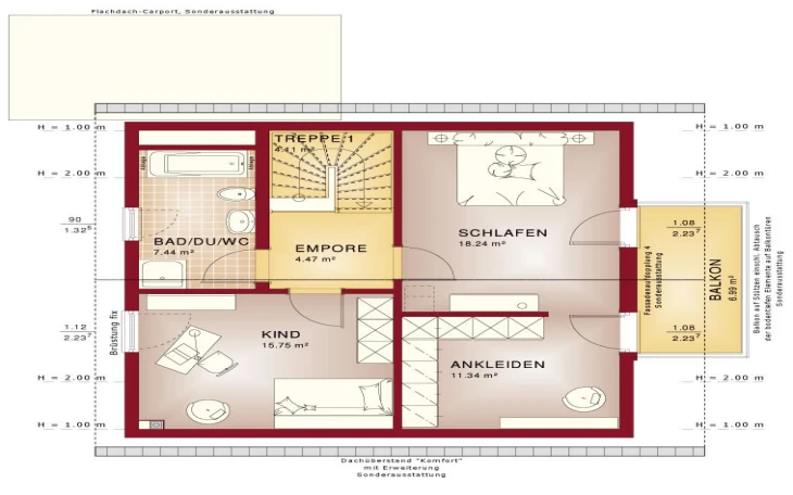 Living Haus - Musterhaus Solution 119 V4 Dachgeschoss