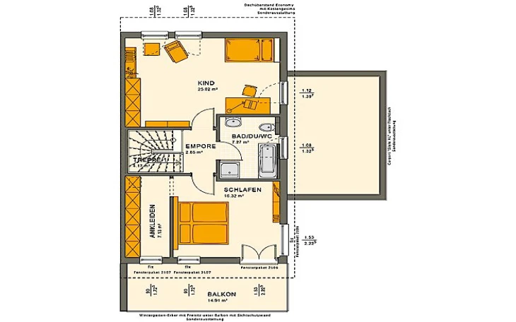 Living Haus - Musterhaus SOLUTION 126 L V5 Dachgeschoss