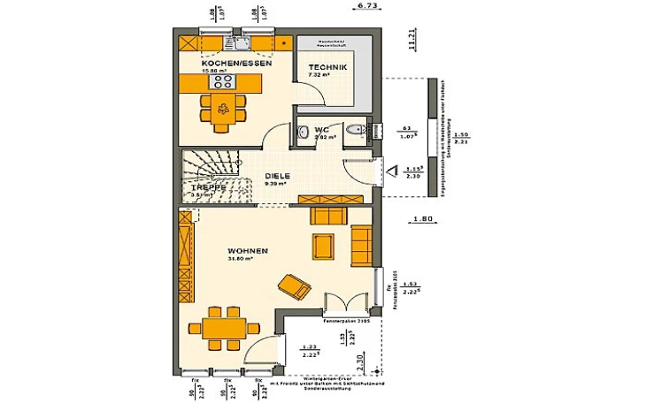 Living Haus - Musterhaus SOLUTION 126 XL V4 Erdgeschoss