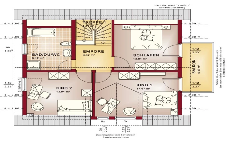 Living Haus - Musterhaus Solution 130 V3 Dachgeschoss