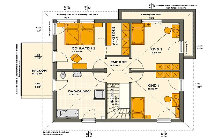 Living Haus - Musterhaus SOLUTION 151 V9 Obergeschoss