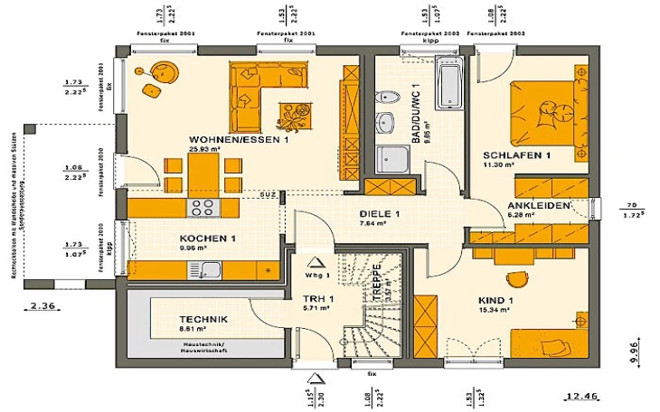 Living Haus - Musterhaus SOLUTION 204 V2 L Erdgeschoss