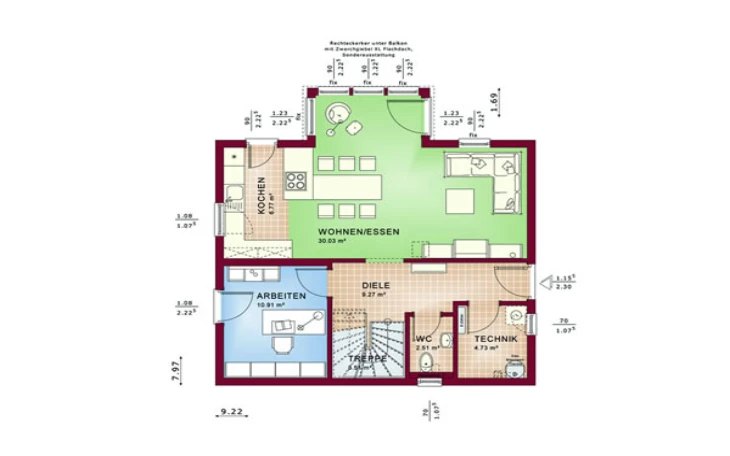 Living Haus - Musterhaus Sunshine 123 V3 Erdgeschoss