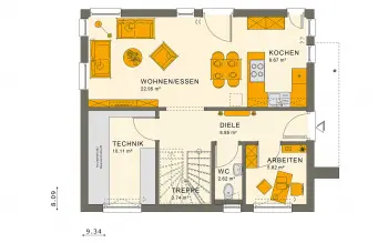 Grundriss Familienhaus SUNSHINE 125 V3 von Living Haus