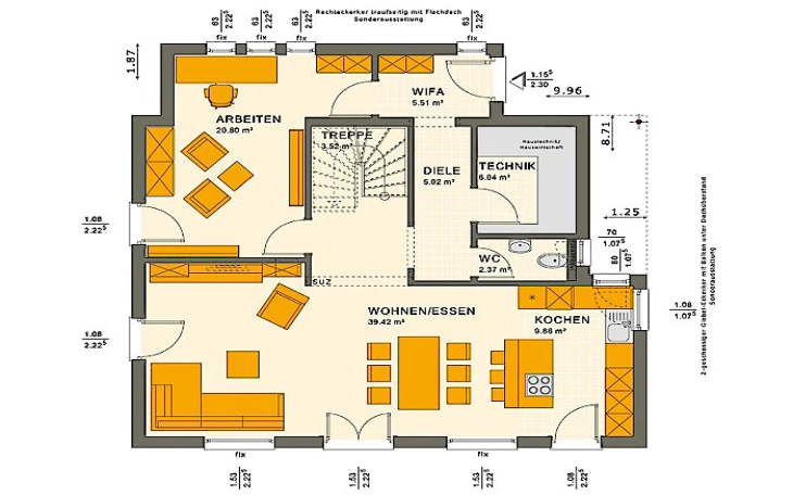 Living Haus - Musterhaus SUNSHINE 143 V2 Erdgeschoss