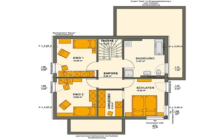 Living Haus - Musterhaus SUNSHINE 143 V5 Dachgeschoss