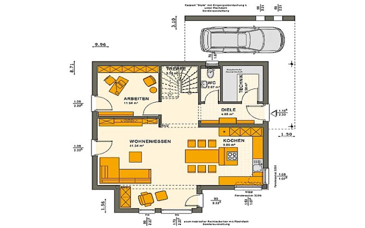 Living Haus - Musterhaus SUNSHINE 143 V5 Erdgeschoss