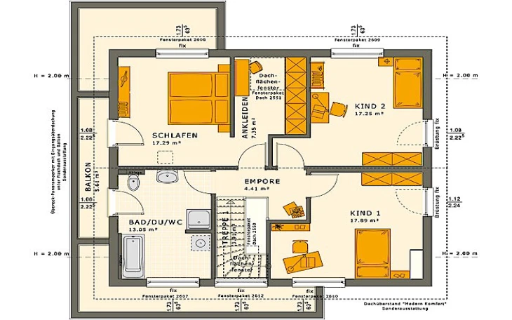 Living Haus - Musterhaus SUNSHINE 165 V4 Dachgeschoss