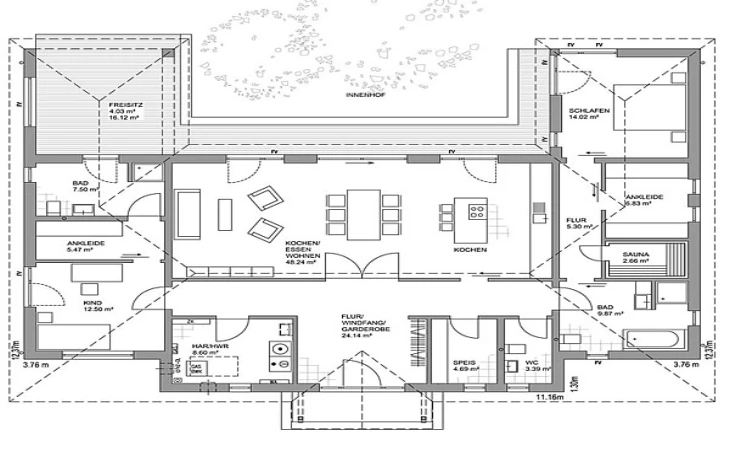 LUXHAUS - Musterhaus eben. 169 Erdgeschoss