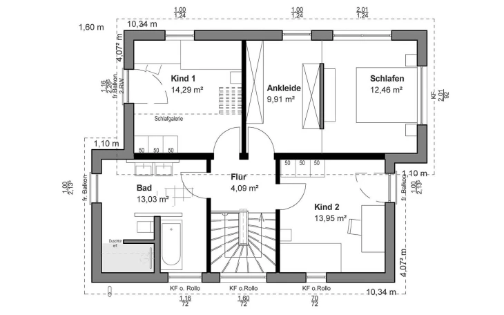 LUXHAUS - Musterhaus Pultdach Modern Obergeschoss