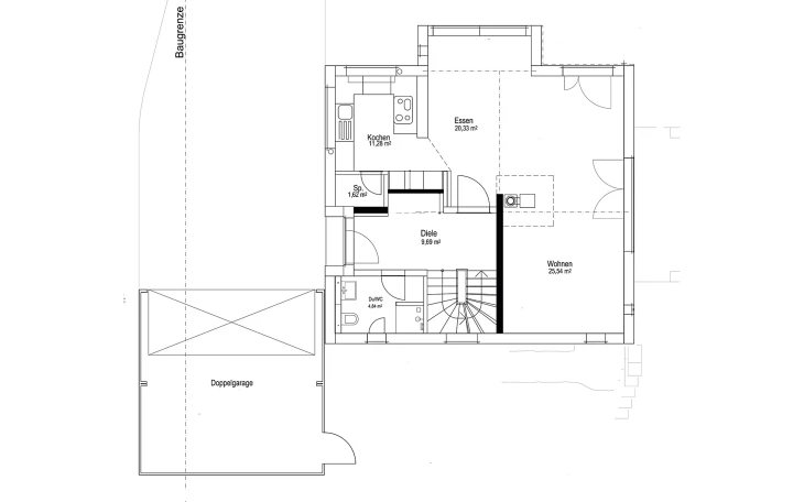 LUXHAUS - Musterhaus Satteldach Landhaus 143 Erdgeschoss