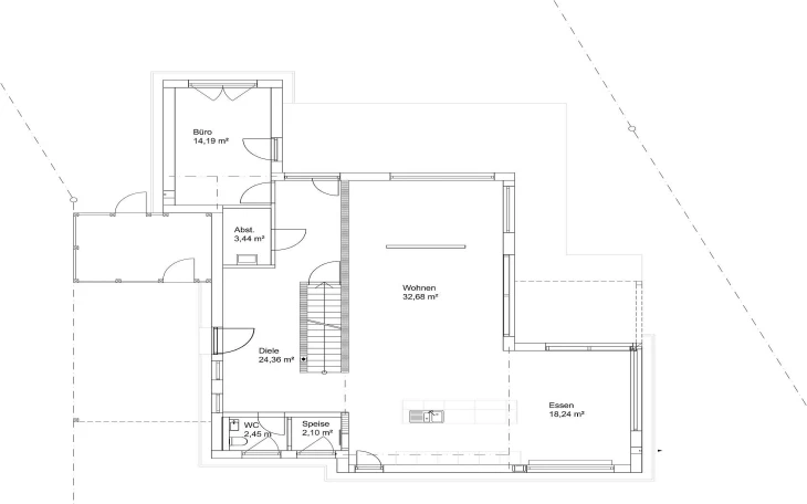 LUXHAUS - Musterhaus Satteldach Landhaus 207 Erdgeschoss