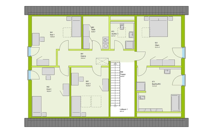 massa haus - Musterhaus FamilyStyle 26.01 S Dachgeschoss