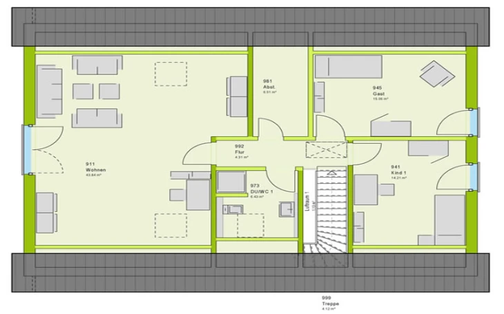 massa haus - Musterhaus LifeStyle 4 Dachgeschoss