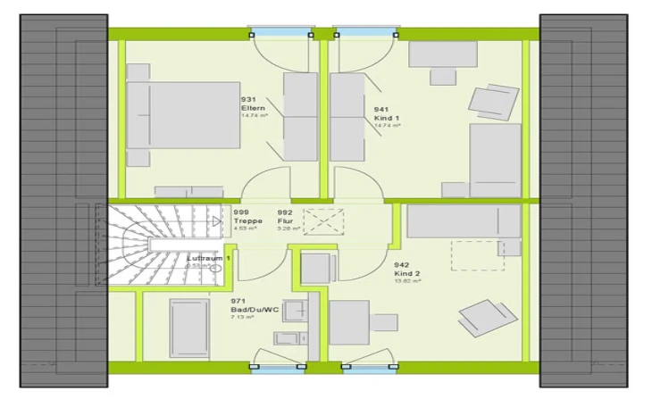 massa haus - Musterhaus LifeStyle 18G Dachgeschoss