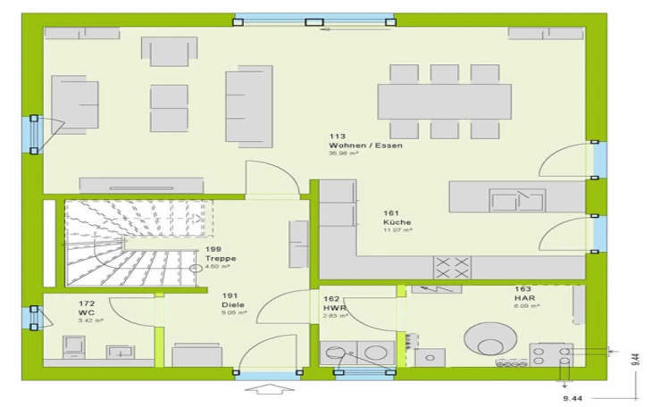 massa haus - Musterhaus LifeStyle 18G Erdgeschoss