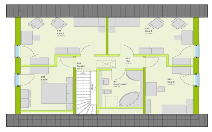 massa haus - Musterhaus LifeStyle 9 Dachgeschoss