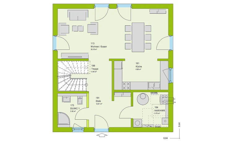 massa haus - Musterhaus LifeStyle 13.10 F Erdgeschoss