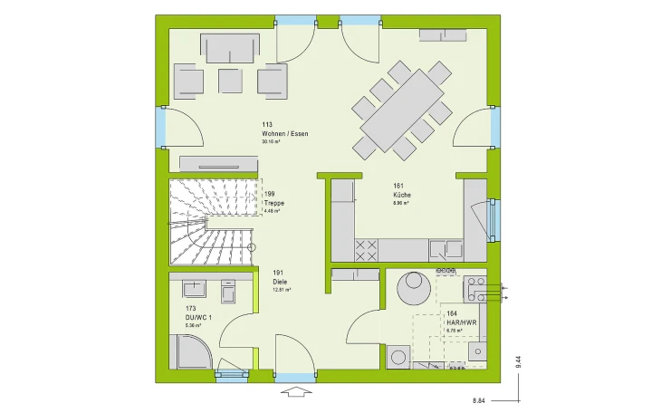 massa haus - Musterhaus LifeStyle 13.10 W Erdgeschoss