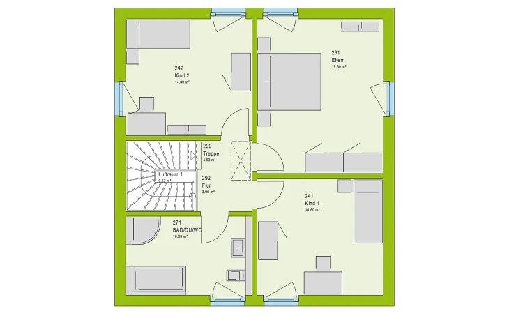 massa haus - Musterhaus LifeStyle 13.10 W Obergeschoss