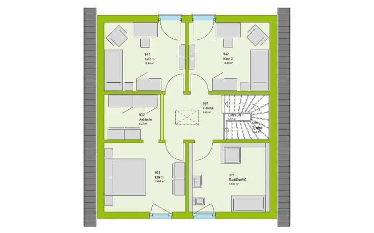 massa haus - Musterhaus LifeStyle 14.04 S Dachgeschoss